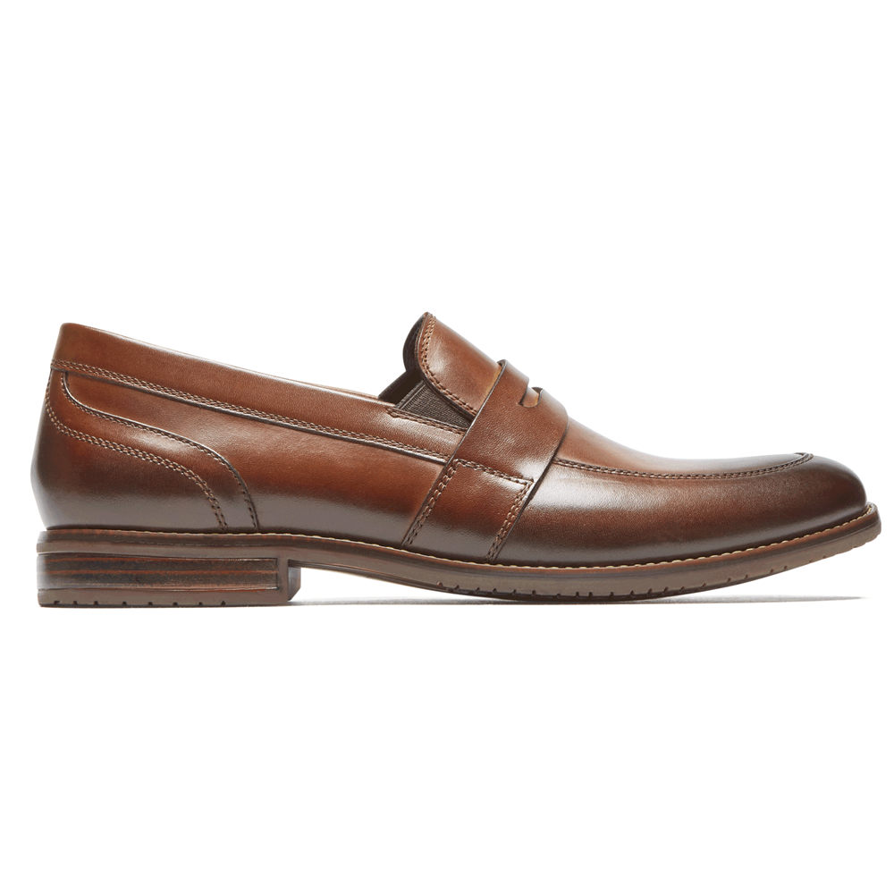 Rockport Singapore Mens Loafers - Style Purpose 3 Double Gore Penny Brown - BL7365841